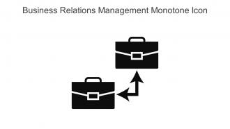 Business Relations Management Monotone Icon In Powerpoint Pptx Png And Editable Eps Format