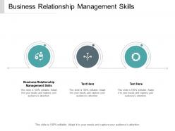 Business relationship management skills ppt powerpoint presentation show cpb