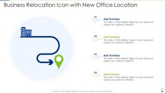 Business Relocation Icon with New Office Location