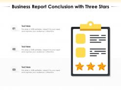 Business report conclusion with three stars