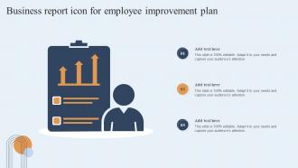 Business Report Icon For Employee Improvement Plan