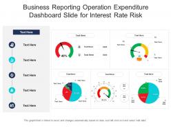 Business Reporting Operation Expenditure Dashboard Slide For Interest Rate Risk Powerpoint Template