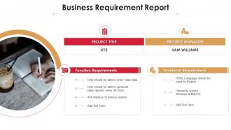 Business requirement report project analysis templates bundle ppt template