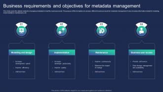 Business Requirements And Objectives For Metadata Management