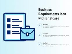 Business Requirements Icon With Briefcase