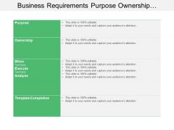 Business Requirements Purpose Ownership Execute Analyze