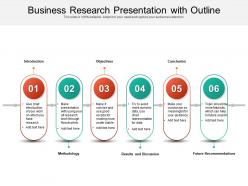 Business research presentation with outline