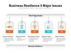 Business resilience 5 major issues