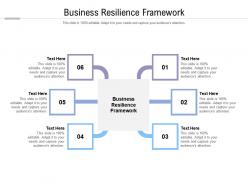 Business resilience framework ppt powerpoint presentation inspiration show cpb