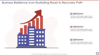 Business Resilience Icon Illustrating Road To Recovery Path