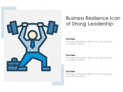 Business resilience icon of strong leadership