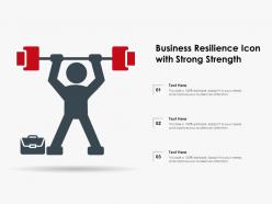 Business resilience icon with strong strength
