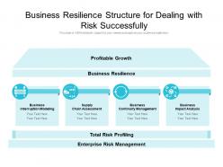 Business resilience structure for dealing with risk successfully