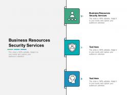 Business resources security services ppt powerpoint presentation model infographic template cpb
