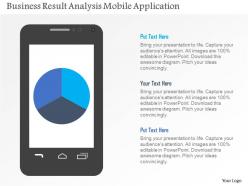 Business result analysis mobile application flat powerpoint design
