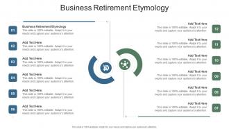 Business Retirement Etymology In Powerpoint And Google Slides Cpb
