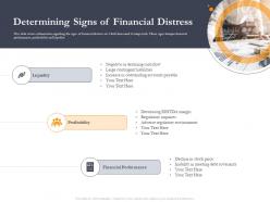 Business retrenchment strategies determining signs of financial distress ppt summary