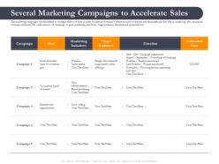 Business Retrenchment Strategies Several Marketing Campaigns To Accelerate Sales Ppt Slides