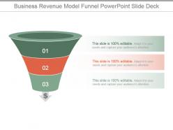 Business revenue model funnel powerpoint slide deck