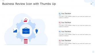 Business Review Icon With Thumbs Up