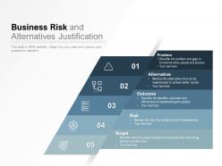 Business risk and alternatives justification
