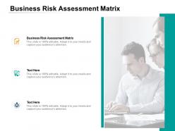 Business risk assessment matrix ppt powerpoint presentation ideas example cpb