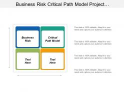Business risk critical path model project management approaches cpb