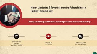 Business Risk For Money Laundering In Banking Training Ppt