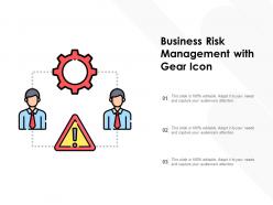 Business risk management with gear icon