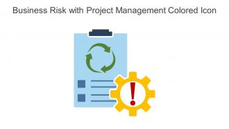 Business Risk With Project Management Colored Icon In Powerpoint Pptx Png And Editable Eps Format