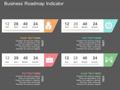 Business Roadmap Indicator Flat Powerpoint Design