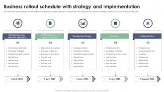 Business Rollout Schedule With Strategy And Implementation