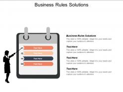 Business rules solutions ppt powerpoint presentation styles background designs cpb