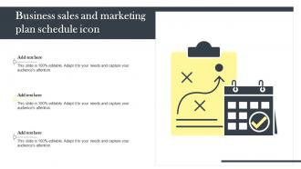 Business Sales And Marketing Plan Schedule Icon