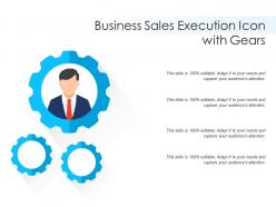 Business sales execution icon with gears