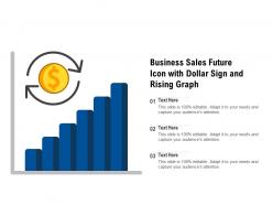 Business sales future icon with dollar sign and rising graph
