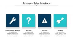 Business sales meetings ppt powerpoint presentation layouts infographics cpb