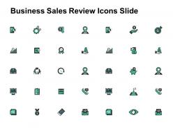 Business sales review icons slide location ppt powerpoint presentation diagram lists