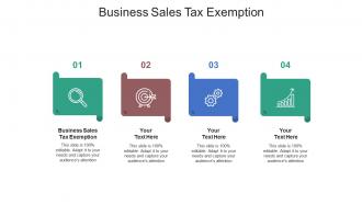 Business sales tax exemption ppt powerpoint presentation model example cpb