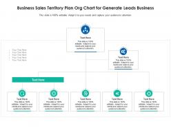 Business sales territory plan org chart for generate leads business infographic template