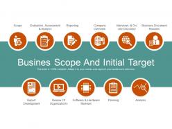 Business scope and initial target powerpoint guide