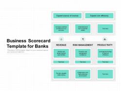 Business scorecard template for banks