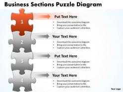 Business sections puzzle diagram powerpoint templates 0812