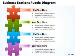 Business sections puzzle diagram powerpoint templates ppt presentation slides 0812