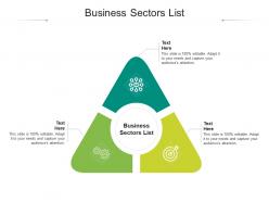 Business sectors list ppt powerpoint presentation model show cpb