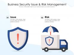 Business security issue and risk management