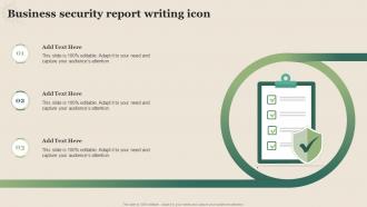 Business Security Report Writing Icon