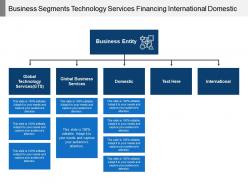 Business segments technology services financing international domestic