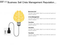 Business sell crisis management reputation management self promotional
