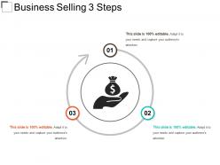 Business selling 3 steps sample of ppt